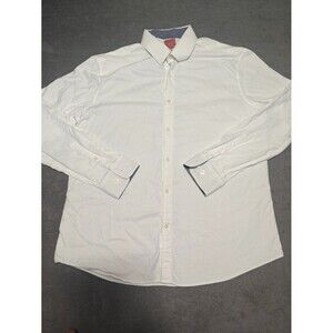 Original Penguin Men's White Slim Fit Button Up Shirt 16.5 34/35 Long Sleeve